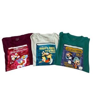 BUNDLE Brooks Disney Marathon Half Marathon Long Sleeve Athletic Bundle Size Med